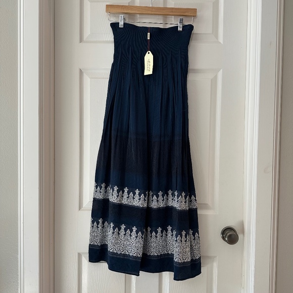M.S.S.P. size L navy blue full maxi skirt NWT - Picture 3 of 9
